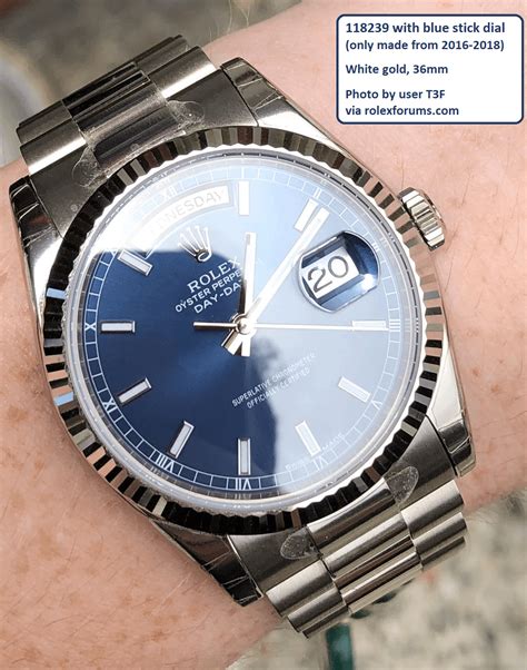 rolex 118239 blue dial|rolex 118239 white dial price.